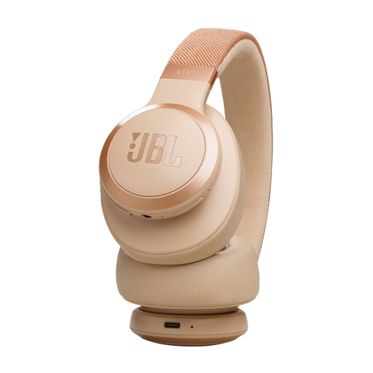 JBL Live 770NC - Sandstone - Wireless Over-Ear Headphones with True Adaptive Noise Cancelling - Detailshot 2 image number null
